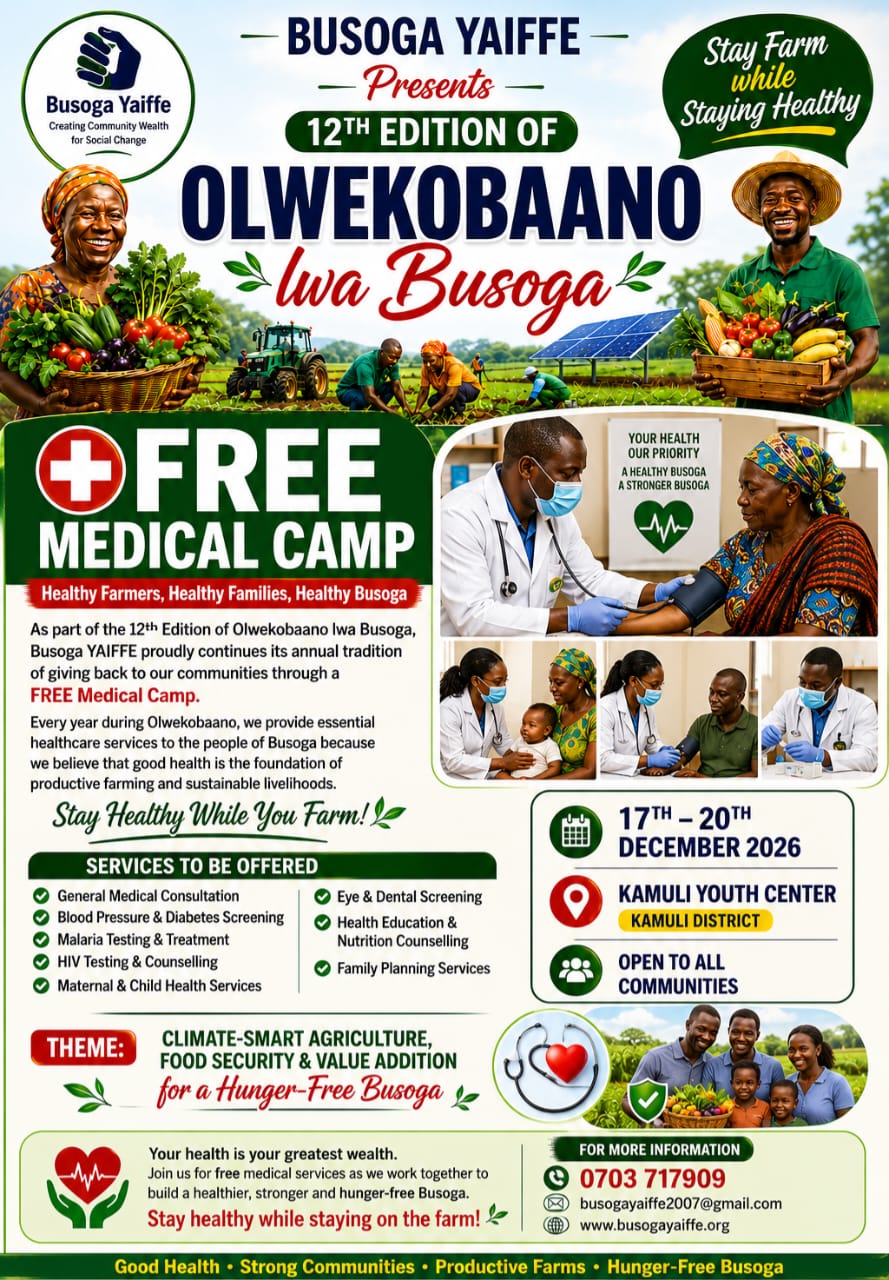 Free Medical Camp during the 12th Edition of Olwekobaano lwa Busoga